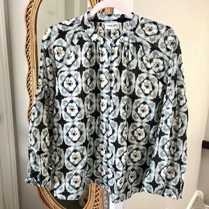 Olivia James / The Label Ikat print balloon sleeve top